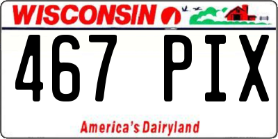 WI license plate 467PIX