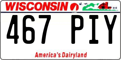WI license plate 467PIY