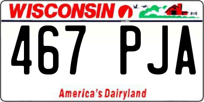 WI license plate 467PJA