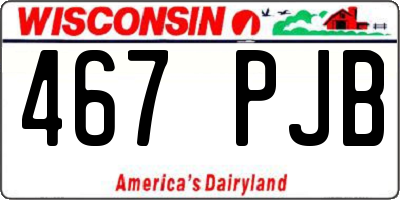 WI license plate 467PJB