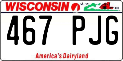 WI license plate 467PJG