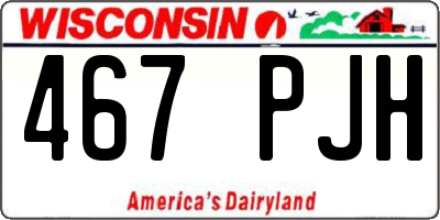 WI license plate 467PJH
