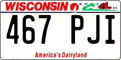 WI license plate 467PJI