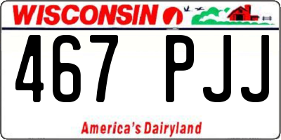 WI license plate 467PJJ