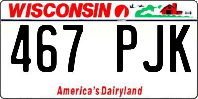 WI license plate 467PJK