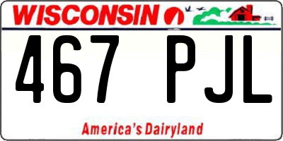 WI license plate 467PJL