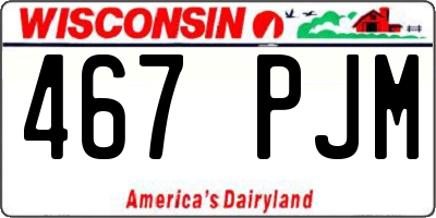 WI license plate 467PJM