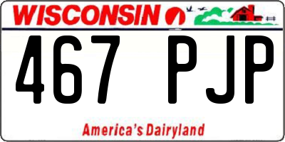 WI license plate 467PJP