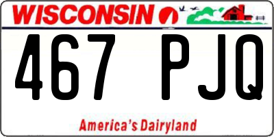 WI license plate 467PJQ