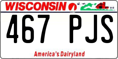 WI license plate 467PJS