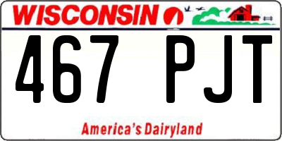 WI license plate 467PJT