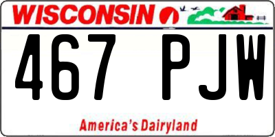 WI license plate 467PJW