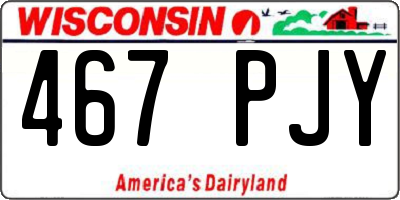 WI license plate 467PJY