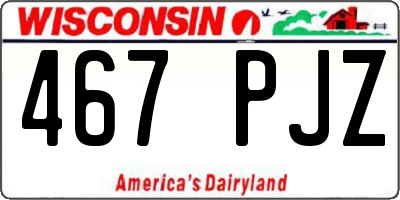 WI license plate 467PJZ