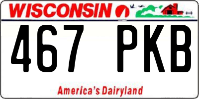 WI license plate 467PKB
