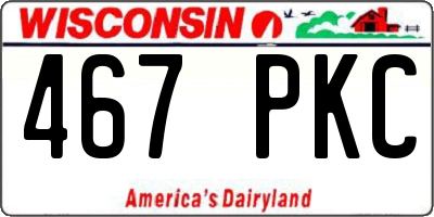 WI license plate 467PKC