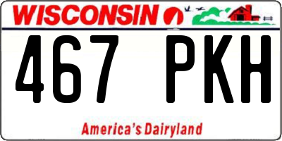 WI license plate 467PKH