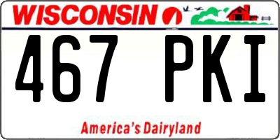 WI license plate 467PKI