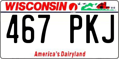 WI license plate 467PKJ