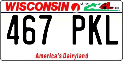 WI license plate 467PKL