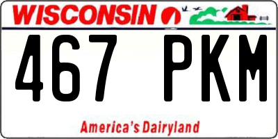 WI license plate 467PKM