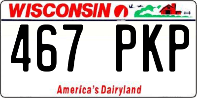 WI license plate 467PKP