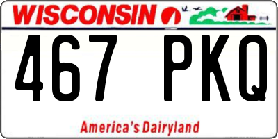 WI license plate 467PKQ