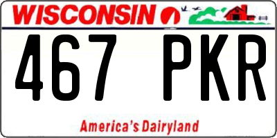 WI license plate 467PKR