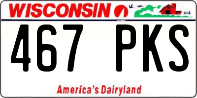 WI license plate 467PKS