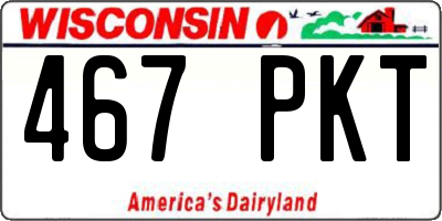 WI license plate 467PKT