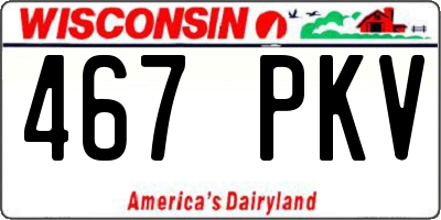 WI license plate 467PKV