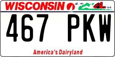 WI license plate 467PKW