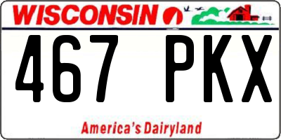 WI license plate 467PKX