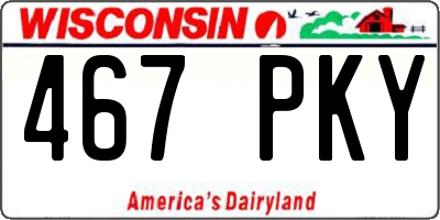 WI license plate 467PKY