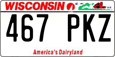 WI license plate 467PKZ