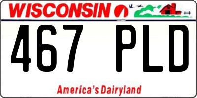 WI license plate 467PLD