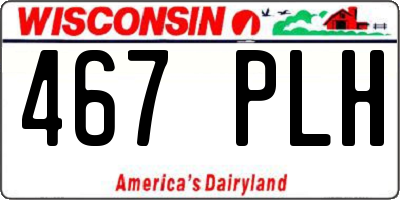 WI license plate 467PLH