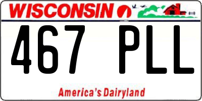 WI license plate 467PLL