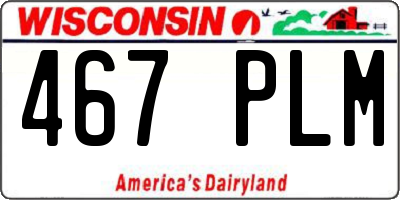 WI license plate 467PLM