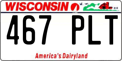 WI license plate 467PLT