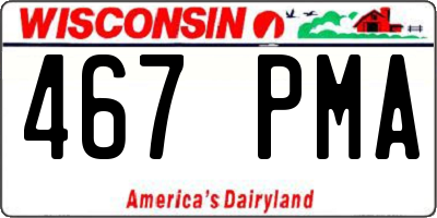 WI license plate 467PMA