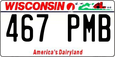 WI license plate 467PMB