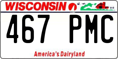 WI license plate 467PMC