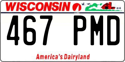 WI license plate 467PMD