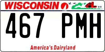 WI license plate 467PMH