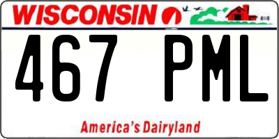 WI license plate 467PML
