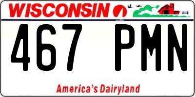 WI license plate 467PMN