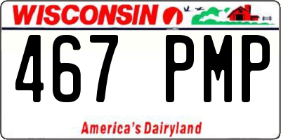 WI license plate 467PMP
