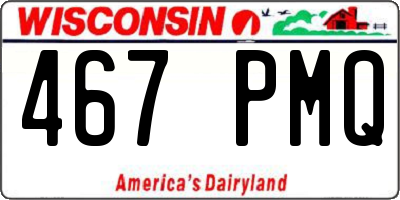 WI license plate 467PMQ