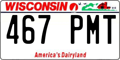 WI license plate 467PMT